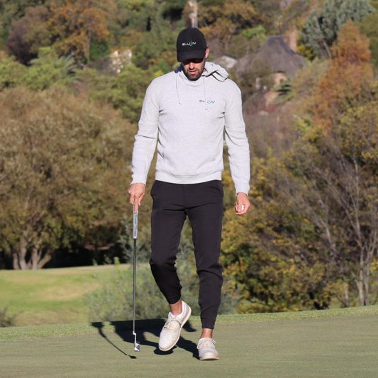 Grey Hoodie + Black Fairway Flex Joggers